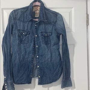 True Religion Denim Western Blouse